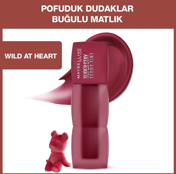 Maybelline New York Super Stay Teddy Tint Uzun Süre Kalıcı Likit Mat Tint 50 Wild At Heart