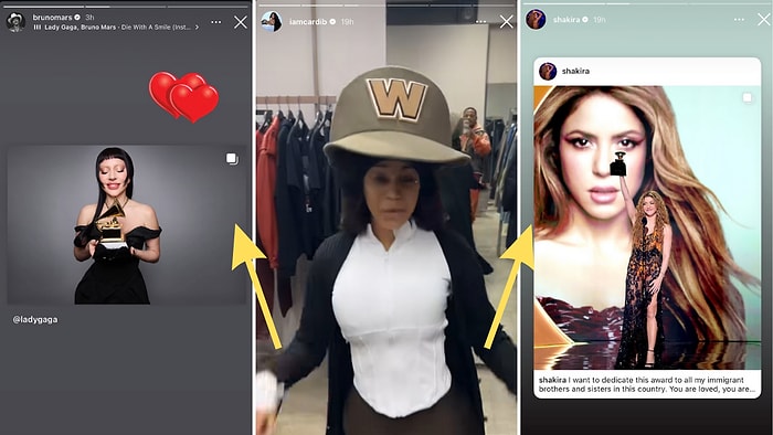 Lady Gaga'ya Hayran Bruno Mars'tan Cardi B'nin Şapkasına 5 Şubat'ta Yabancı Ünlülerin Instagram Paylaşımları