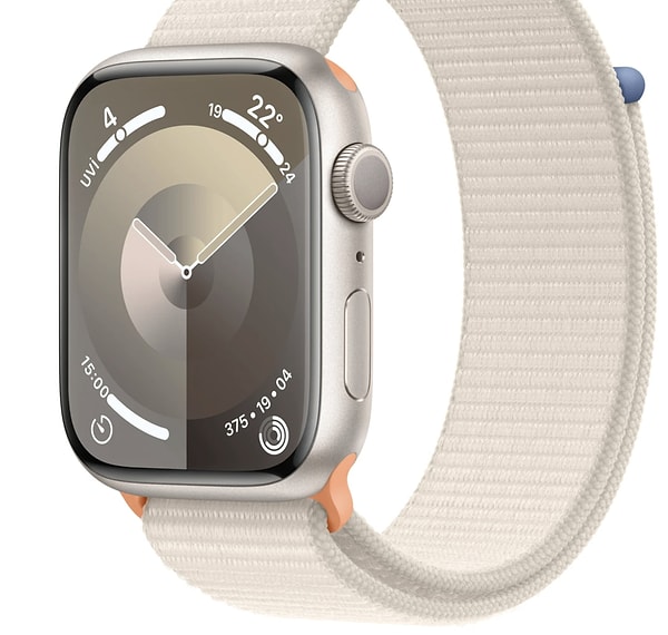 Apple Watch Seri 9 Gps 45MM Yıldız Işığı Alüminyum Kasa Spor Loop