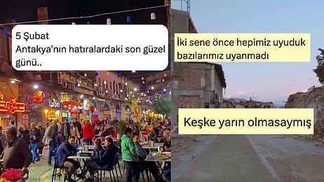 Antakya Saray Caddesi'nde Depremden Birkaç Saat Önce Çekilen Fotoğraf Yürekleri Burktu