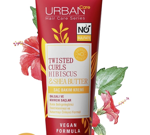 Urban Care Hibiscus&Shea Butter Kıvırcık ve Dalgalı Saçlara Özel Saç Bakım Kremi