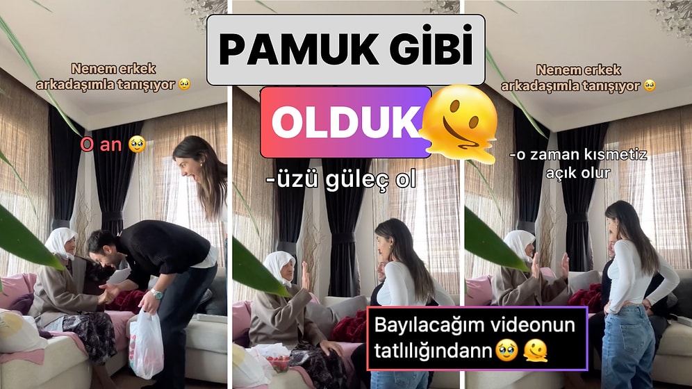 Torununun Erkek Arkadaşıyla Tanışan Babaannenin O Anlarını İzlerken Pamuk Gibi Olacaksınız