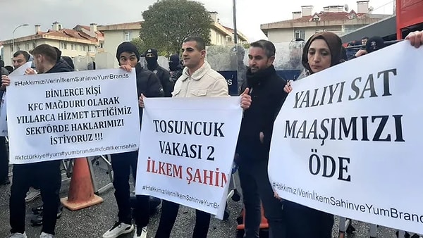 Evrensel'in haberine göre, şirket önünde toplanan işçiler konkordato ilanına ilişkin şu açıklamaları yaptı: