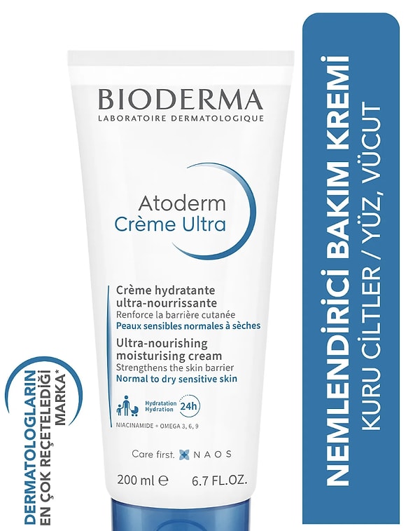 5. Bioderma Atoderm Cream Ultra Normal ve Kuru Ciltler için Nemlendirici Yüz ve Vücut Bakım Kremi 200 ml