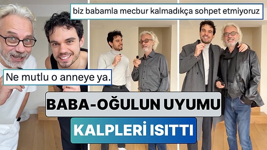 Bazı İnsanlar Çok Şanslı: Birlikte İçmeye Giden Baba Oğulun Uyumu ve Şıklığı Göz Kamaştırdı