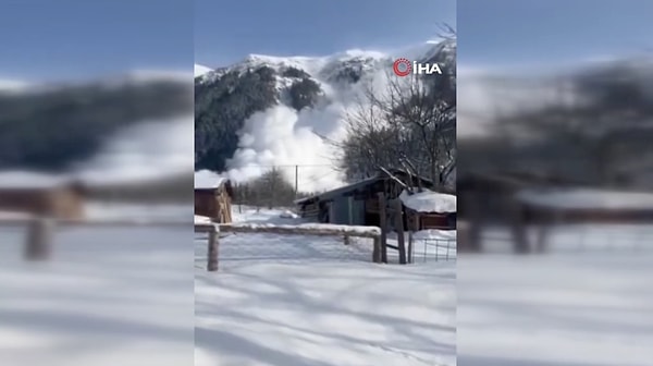 Artvin'in Şavşat ilçesinde çığ düştü. Aşağı Koyunlu köyünün Suatılan Boğazı mevkisinde kopan kar kütlesi paniğe sebep oldu.