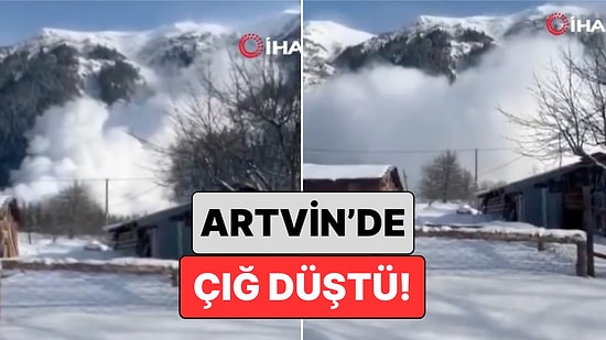 Bir Vatandaş Anbean Kaydetti: Artvin'in Şavşat İlçesinde Çığ Düştü