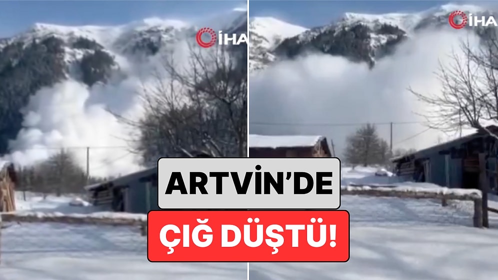 Bir Vatandaş Anbean Kaydetti: Artvin'in Şavşat İlçesinde Çığ Düştü