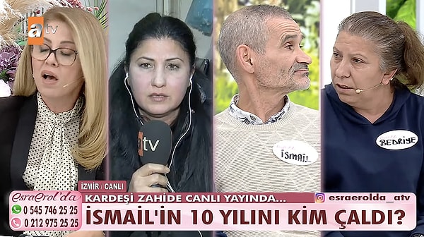 10 yıldır onu aramayan ailesi ile ilgili şüpheler "Acaba parasını ailesi mi aldı?" yönündeydi. Esra Erol'danın sevilen ismi Avukat Hülya Hanım ise bunu sesli şekilde söyleyince konuklardan biri sinirlendi.