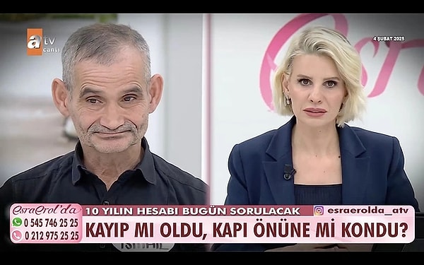 Silivri'de esnaflık yapan Uğur Samet Avcı ve Abdullah Arı, 6 yıl önce yolda buldukları ve sahip çıktıkları İsmail Amca'nın ailesini bulmak için Esra Erol'a başvurmuştu. Ailesi İsmail Amca'yı almak için stüdyoya geldi. Ancak bazı gerçekler de ortaya çıktı.