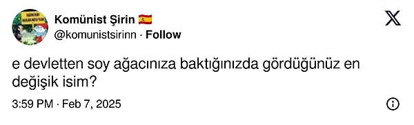 Her şey @komustsirinn adlı kullanıcının sorusuyla başladı. Gelen cevaplar ise bir hayli komikti!