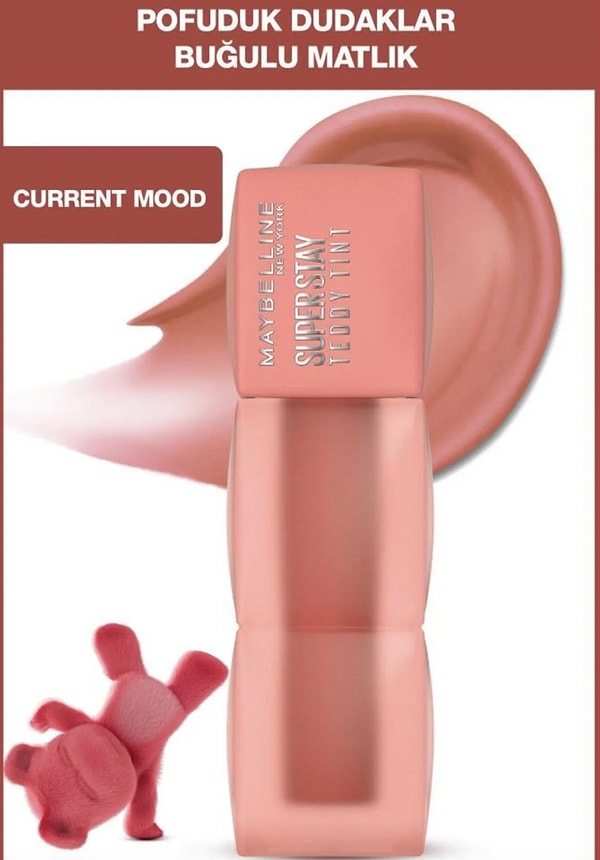 6. Maybelline New York Maybelline Super Stay Teddy Tint Uzun Süre Kalıcı Likit Mat Tint 10 Current Mood