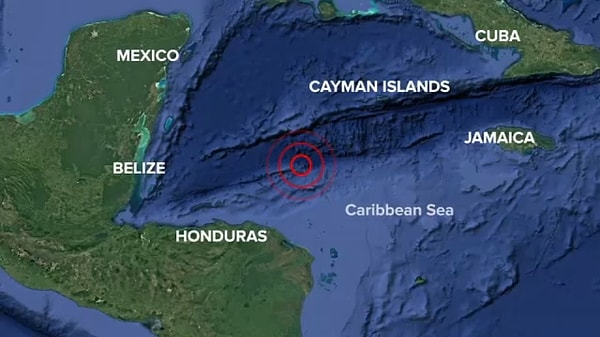Karayipler’deki Cayman Adaları açıklarında 7.6 büyüklüğünde deprem meydana geldi. ABD Jeoloji Araştırmaları Kurumu'na göre, sarsıntı yerel saat ile 18.23’te, 10 kilometre derinlikte kaydedildi.