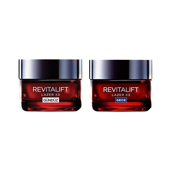 4. L’Oréal Paris - Revitalift Lazer X3 Gece + Gündüz Bakım Kremi Seti