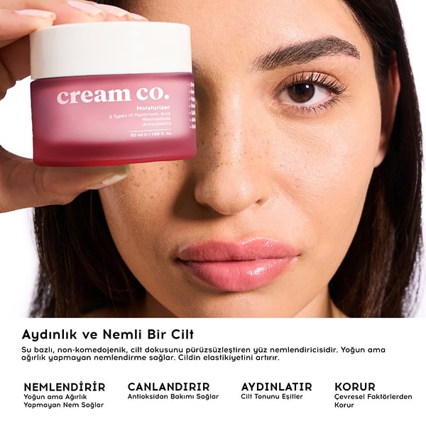 9. Cream Co. - Su Bazlı Nemlendirici Yüz Kremi