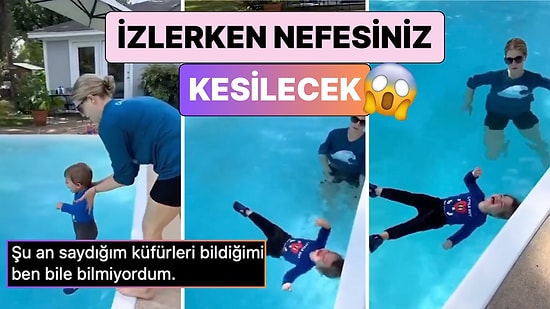 Bir Eğitmenin Suya Attığı Çocuğa Müdahale Etmeden Beklediği Öğretme Metodunu İzlerken Nefesiniz Kesilecek