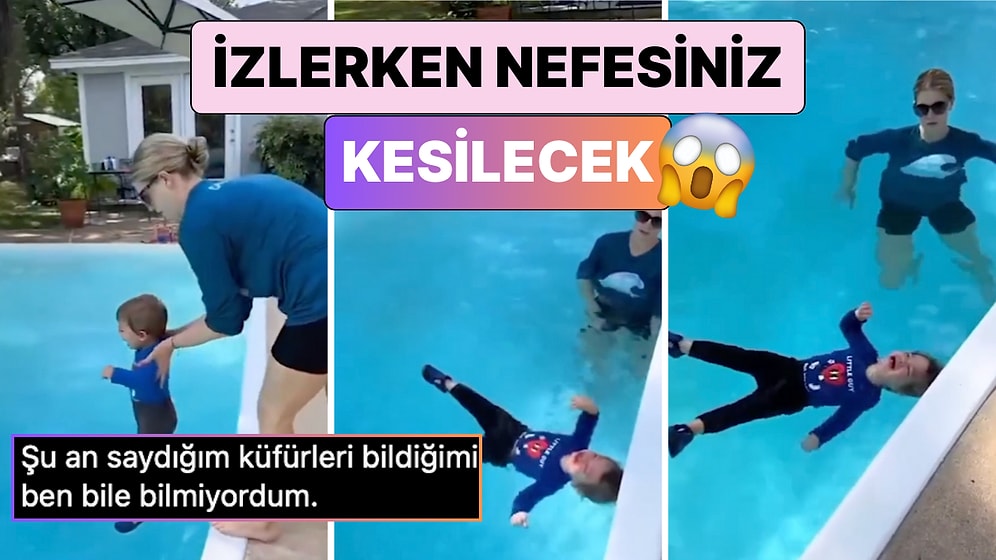 Bir Eğitmenin Suya Attığı Çocuğa Müdahale Etmeden Beklediği Öğretme Metodunu İzlerken Nefesiniz Kesilecek
