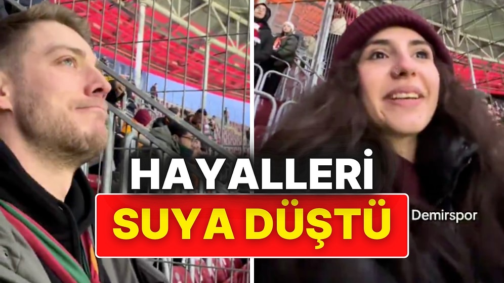Galatasaraylı Sevgilisine 14 Şubat Hediyesi Olarak Maç Bileti Aldı, Sonuç Hayal Kırıklığı Oldu