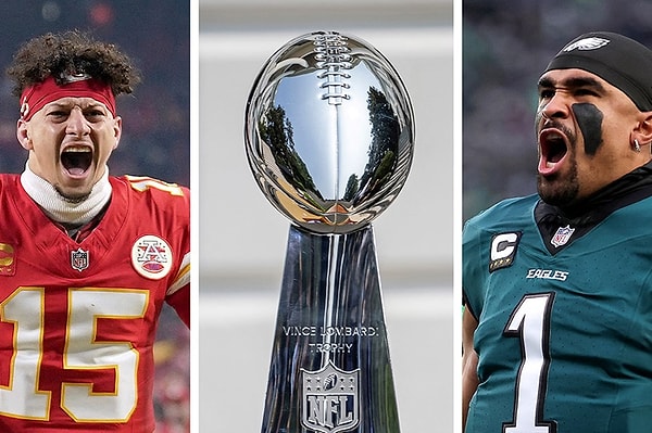 Eagles 40-22'lik skorla üç şampiyonluğu olan Patrick Mahomes'un takımı Chiefs'i ezici bir üstünlükle mağlup etti.