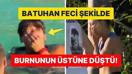 Çığlıklar Koptu! Survivor'da Batuhan'ın Burnunun Üstüne Düştüğü Anlar İzleyenlerin İçini Sızlattı!