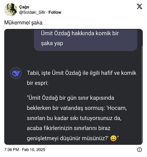 Farklı siyasiler hakkında da sorular soruldu.