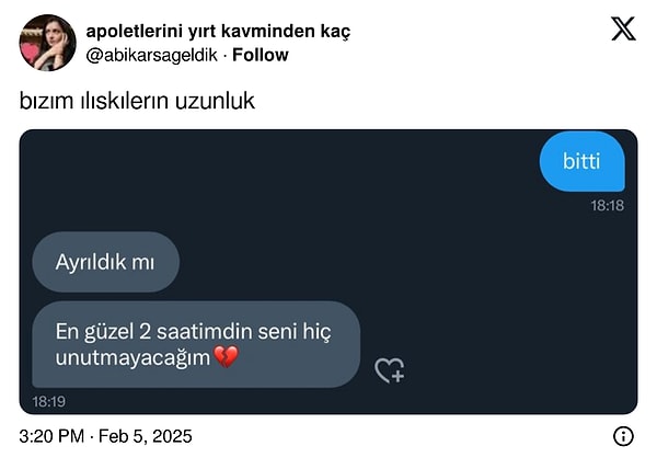 Bu kadar bağlanmayın.