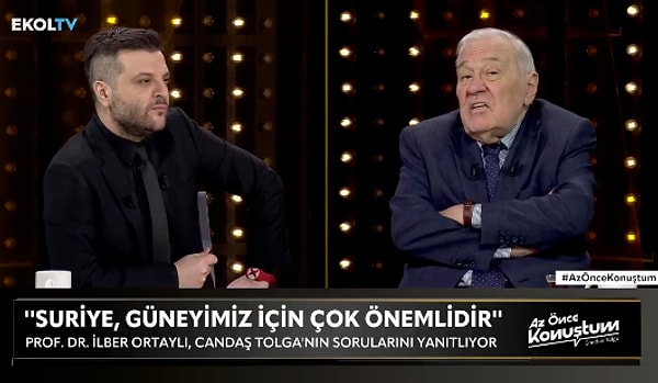 Candaş Tolga Işık’ın, “Suriye'nin yeni lideri böyle bir açıklama yaptı, ne diyorsunuz?” sorusuna Ortaylı, “Uyduruyor. Sosyolojik ve tarihi bakımdan mümkün değil.” diyerek yanıt verdi.