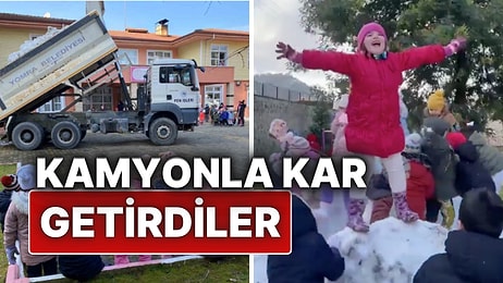 Yomra Belediyesi’nden Miniklere Kar Sürprizi: Başkan Mustafa Bıyık Kamyonla Kar Getirdi