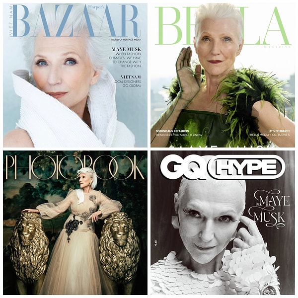 A dietitian and model, Maye Musk has appeared on the cover of many magazines, including Time.