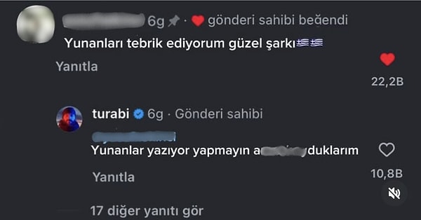 Bu itelenmeden elbette haberi olan Turabi, kendisine gelen yoruma "Yunanlar yazıyor, yapmayın a... k..." diye cevap verdi.