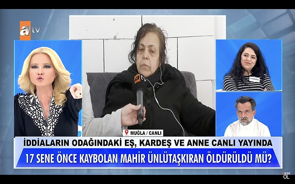 Tüm bu açıklamalar ve olanlar karşısında sinirlenen Müge Anlı, "Konuklarıma laf söyletmem, size de söyletmem. Hanımefendi siz neden onlara kızıyorsunuz? Oğlunuza bir şey söylemiyorsunuz?" diye sordu.