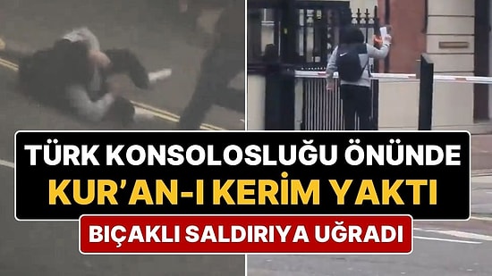 Türkiye Konsolosluğu’nun Önünde Kur’an-ı Kerim Yaktı, Bıçaklı Saldırıya Uğradı