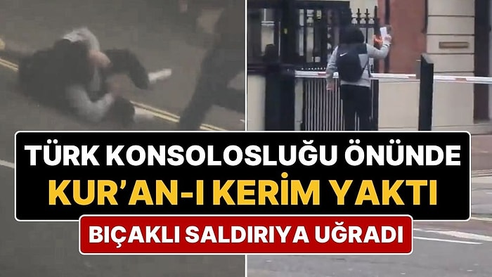 Türkiye Konsolosluğu’nun Önünde Kur’an-ı Kerim Yaktı, Bıçaklı Saldırıya Uğradı