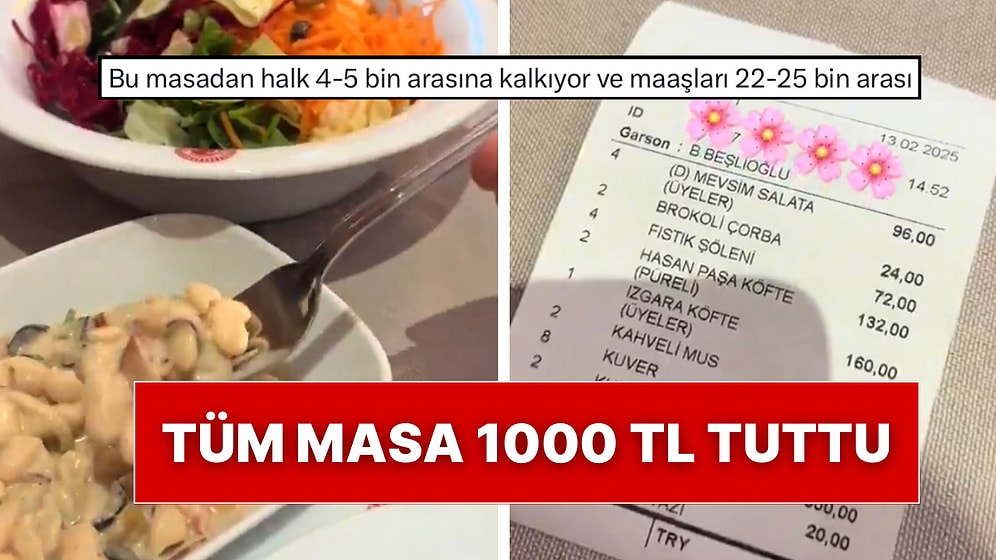Bir İçerik Üreticisi Meclis’te Yedikleri Öğle Yemeğinin Fiyatlarını Paylaştı