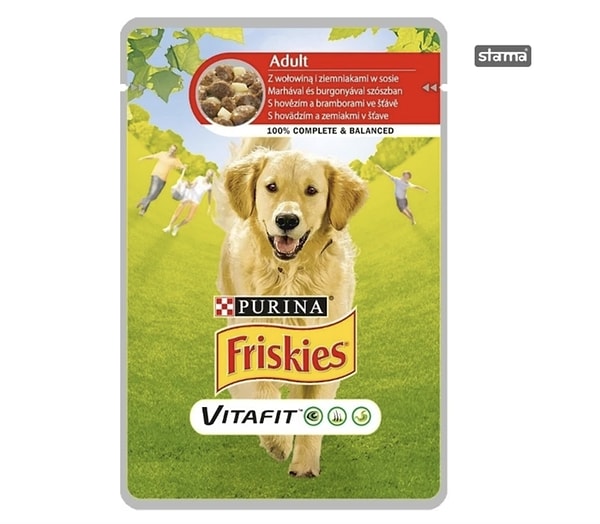 11. Friskies Sığır Etli ve Patetesli Yetişkin Köpek Maması 100 gr 20 Adet