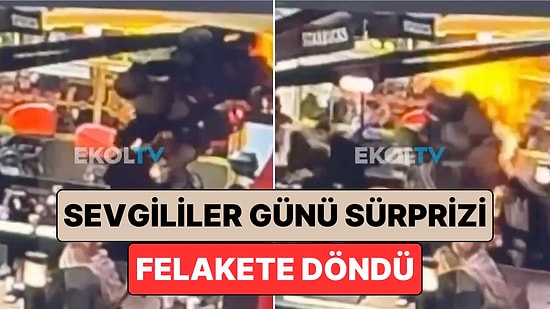 Sevgililer Günü Kabusa Döndü: Bir Gencin Sevgilisine Aldığı Balonlar Alev Alınca Ortalık Savaş Alanına Döndü