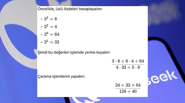 Bakalım DeepSeek matematik sorusuna da doğru cevap verecek mi?