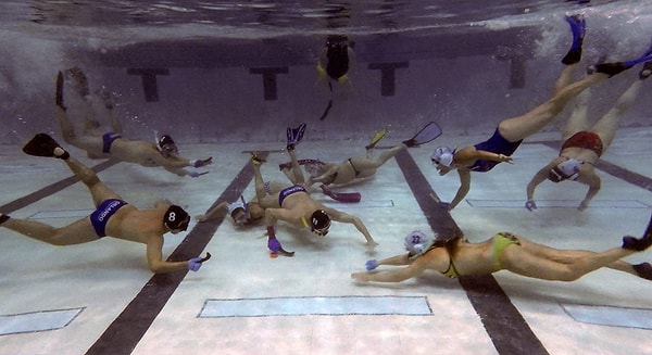 8. Underwater Hockey