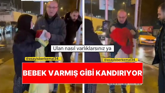 Sahte Kundak Yapan Kadın Kucağında Bebek Varmış Gibi Dilenirken Yakalandı