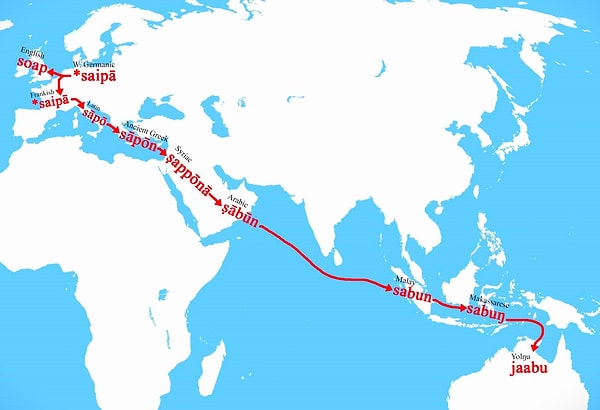10. "Sabun" kelimesinin yolculuğu