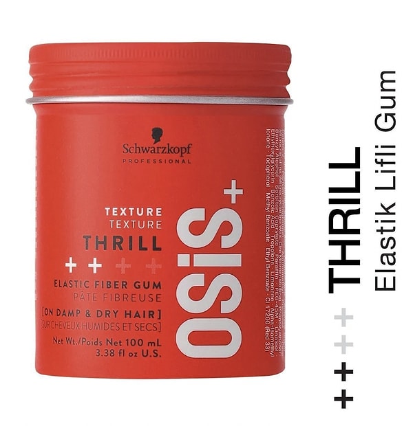 10. Osis Thrill Elastik Lifli Gum Şekillendirici Orta Tutuş 100ml | Parlaklık Veren Gum Wax