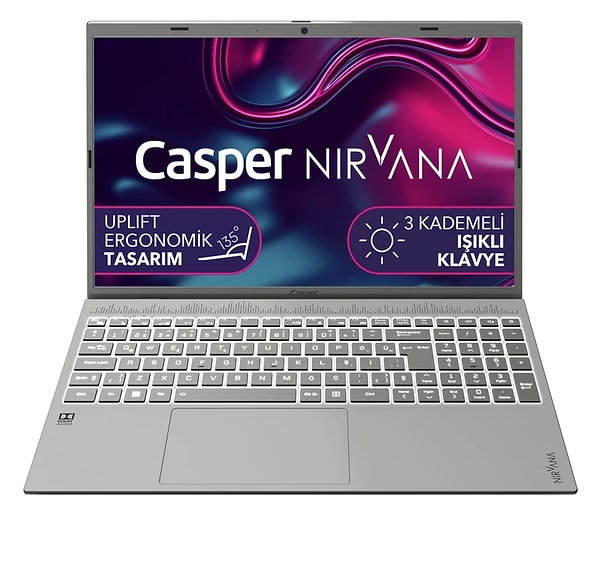 Casper Nirvana C550.1255-BV00X-G-F Intel Core i7 1255U 16GB 500GB SSD Freedos 15.6" Taşınabilir Bilgisayar