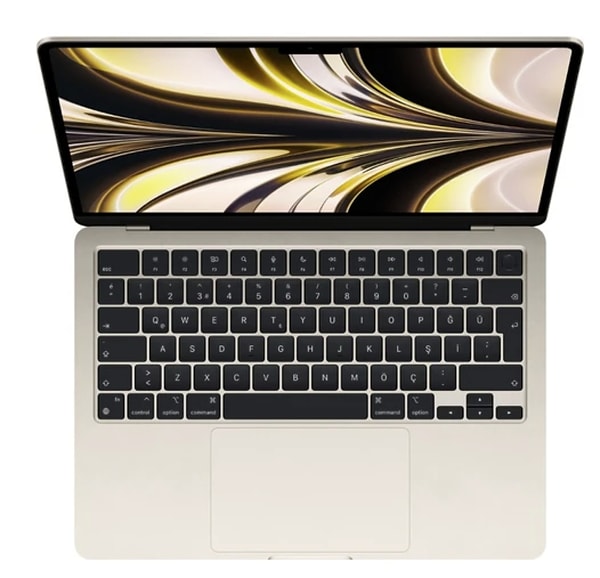 Apple MacBook Air M2 16GB 256GB SSD macOS 13" Taşınabilir Bilgisayar Yıldız Işığı MC7W4TU/A