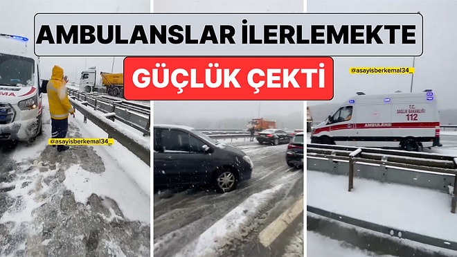 Kar Yağışı Nedeniyle Kapanan Şile Yolunda Ambulanslar Olay Yerine Gitmekte Güçlük Çekti