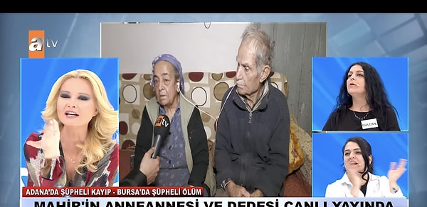 Müge Anlı, yaşlı kadının bu söylemi üzerine "Hanımefendi zaten itiraf ettiniz. Nerede öldürüldü?" diye sordu. Ancak kadın söylediklerini inkar etti.