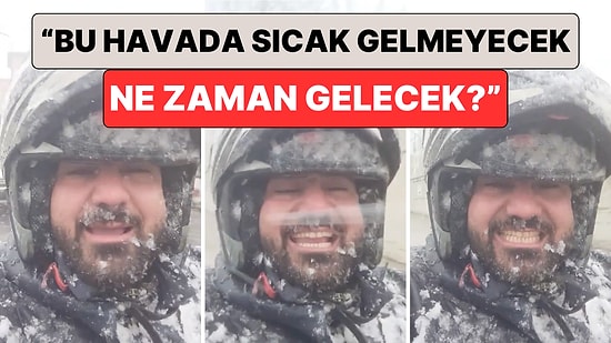 Karda Sipariş Götüren Bir Kurye "Yemek Sıcak Gelir mi?" Diyen Müşteriye Videoyla Cevap Verdi