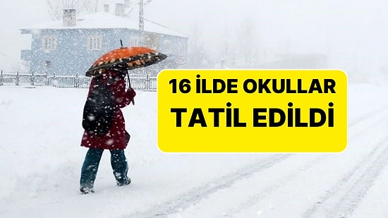 Eğitime Kar Engeli: 16 İlde Okullar Tatil Edildi