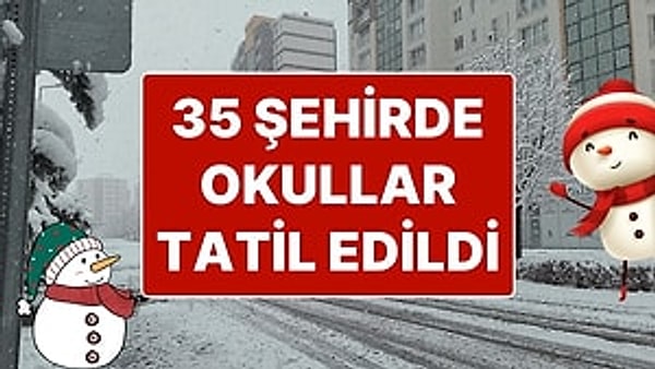 Türkiye'yi etkisine alan kar yağışı nedeniyle valilik ve kaymakamlıklardan yapılan açıklamalarda bazı il ve ilçelerde 20 Şubat Perşembe günü eğitim ve öğretime ara verildiği bildirildi.