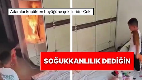 Evde Kardeşiyle Yalnızken Yangın Çıkınca Anında Doğru Müdahale Ederek Söndüren Çocuk Alkışları Topladı