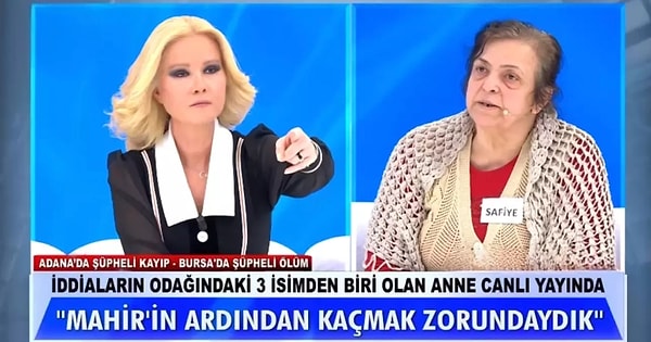 Hakkındaki iddialara cevap vermek için anne Safiye Hanım canlı yayına katıldı.